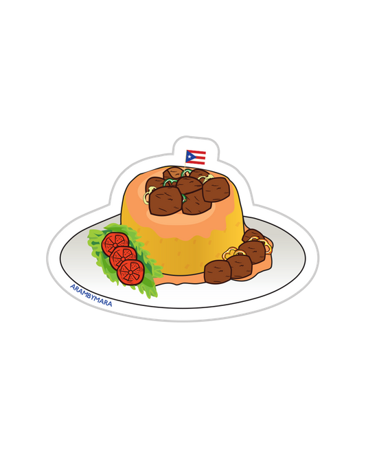 Mofongo con Carne Frita Sticker